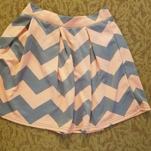 Pink and gret skater skirt
